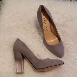 Katy Perry gray lucite heels (9.5)